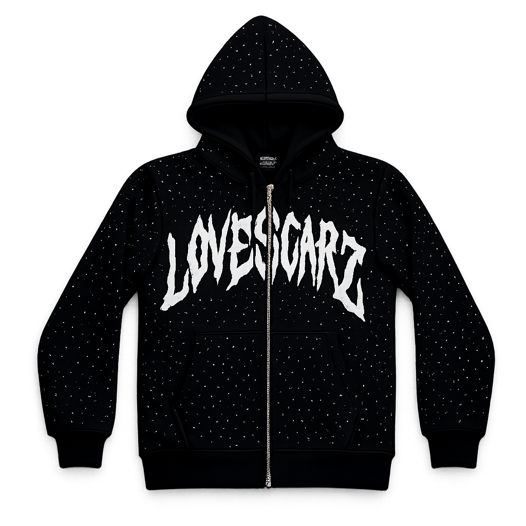 STARS JACKET BLACK 500GSM (WHITE)