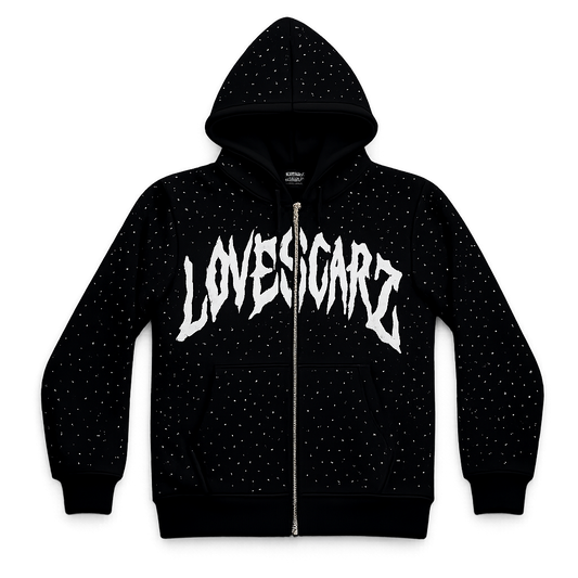 STARS JACKET BLACK 500GSM (WHITE)
